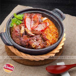 CƠM NIÊU BÒ NƯỚNG